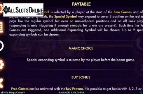 Paytable 4