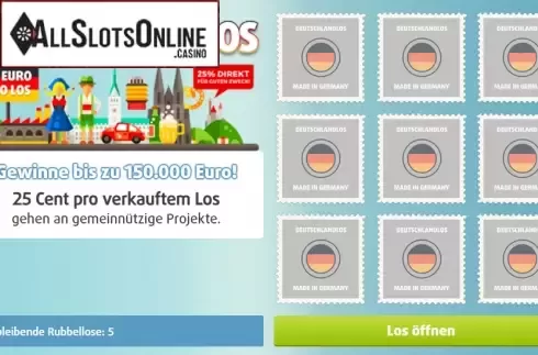 Game screen. Deutschlandlos from Gluck Games