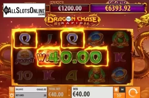 Win Screen 1. Dragon Chase Rapid from Quickspin