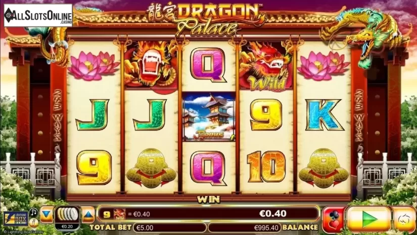 Wild Win Screen. Dragon Palace from Lightning Box
