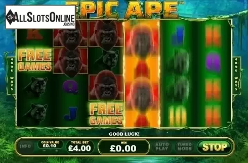 Scatter screen. Epic Ape from Playtech