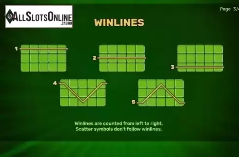 Pay Lines screen