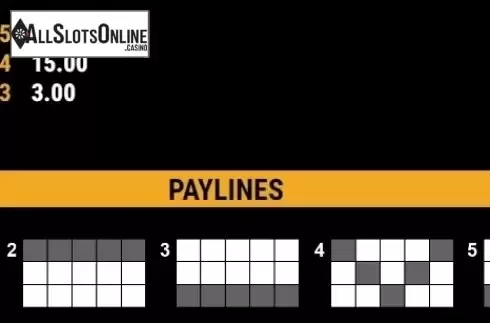 Paytable 6. Great Warrior from Gamomat