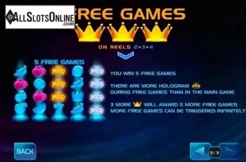 Paytable 3. Hologram Wilds from Playtech