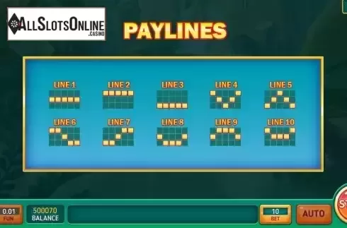 PayLines screen