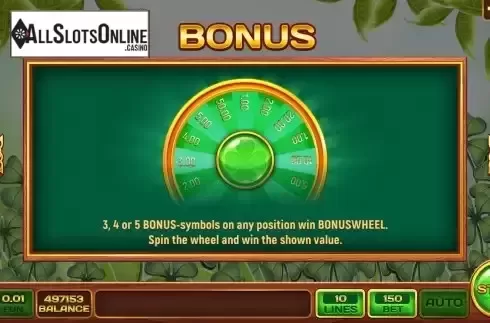 Bonus Wheel screen