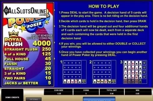 Game Screen. Jacks or Better MH (Microgaming) from Microgaming