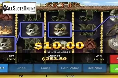 Win screen 2. King Arthurs Riches from Concept Gaming