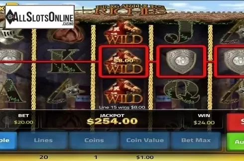 Win screen 3. King Arthurs Riches from Concept Gaming