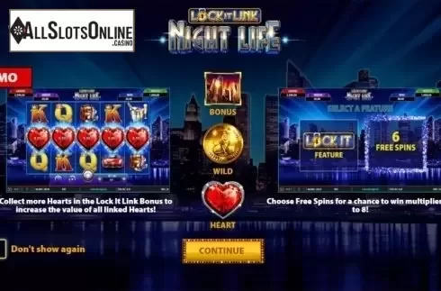 Intro Game screen. Lock it Link Night Life from SG