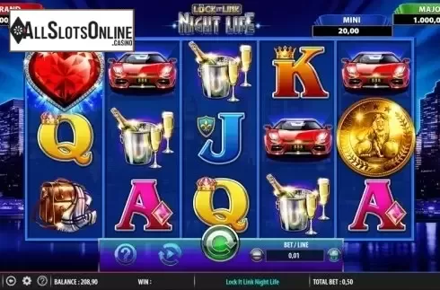 Game Workflow screen. Lock it Link Night Life from SG