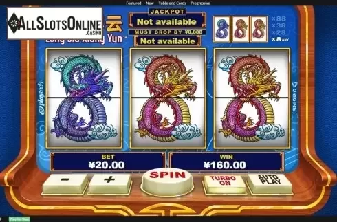 Win Screen 3. Long Jia Xiang Yun from Playtech