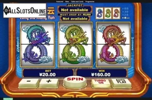Win Screen. Long Jia Xiang Yun from Playtech
