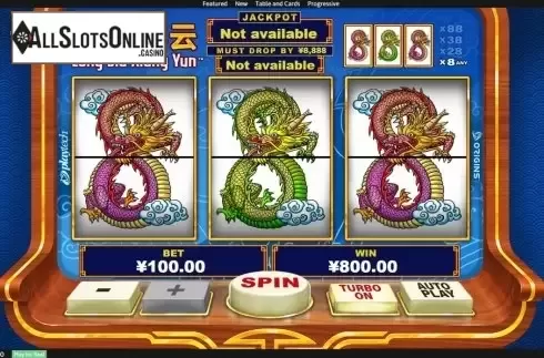 Win Screen 4. Long Jia Xiang Yun from Playtech