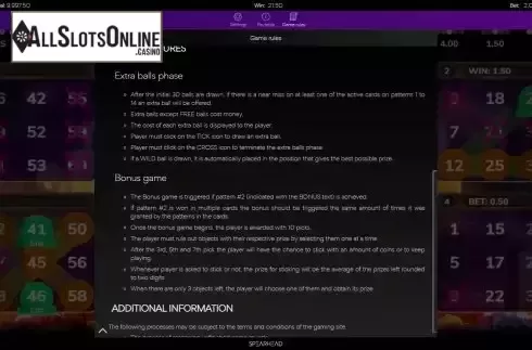 Features screen