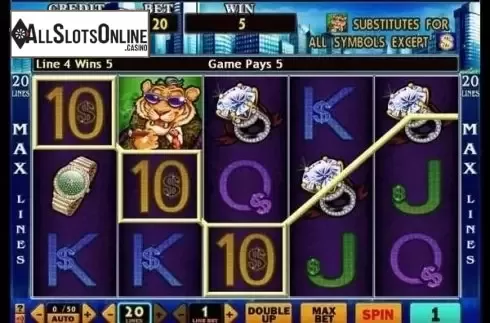 Win Screen. Parvenu Tiger from Jumbo Games