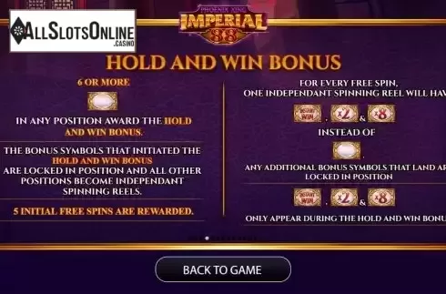 Hold and Win Feature