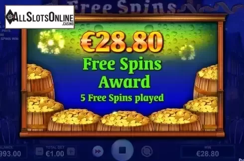 Win Free Spins screen