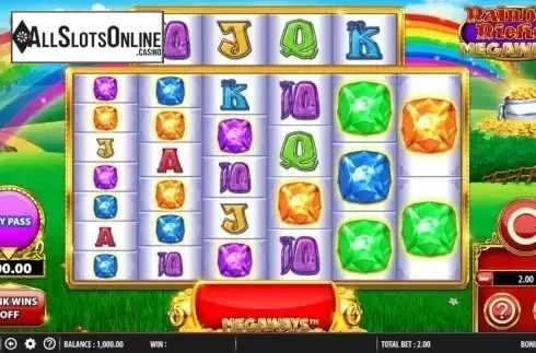 Reel Screen. Rainbow Riches Megaways from Barcrest