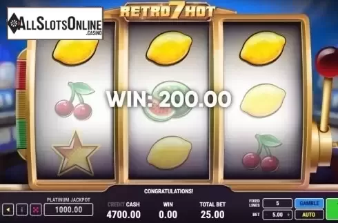 Win Screen 1. Retro 7 Hot from Fazi