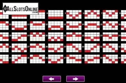 Paytable 5. Silk And Steel from High 5 Games