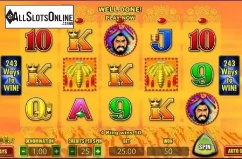 Win screen. Silk Road (Aristocrat) from Aristocrat