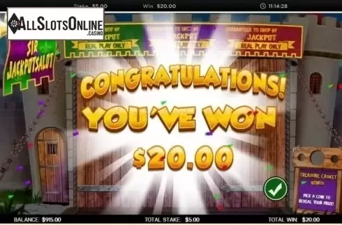 Bonus Game Win. Sir Jackpot Alot from CORE Gaming