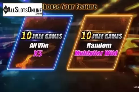 Free Spins Mode Choosing Screen