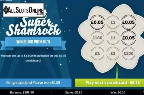 Win Screen 4. Super Shamrock from Gluck Games