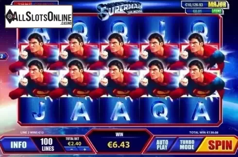Screen 1. Superman The Movie from Playtech