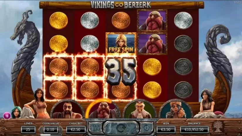 Vikings Go Berzerk slot screenshot 2