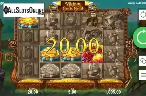 Wild win screen. Viking's Gods Gold from Booongo