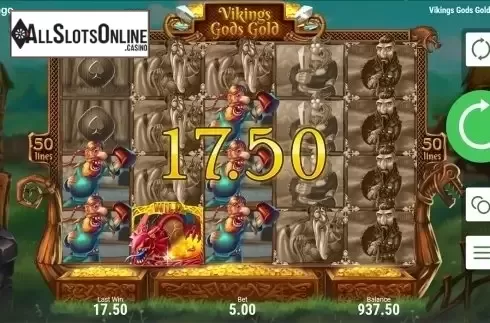 Wild win screen 2. Viking's Gods Gold from Booongo