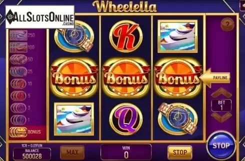 Bonus Game screen