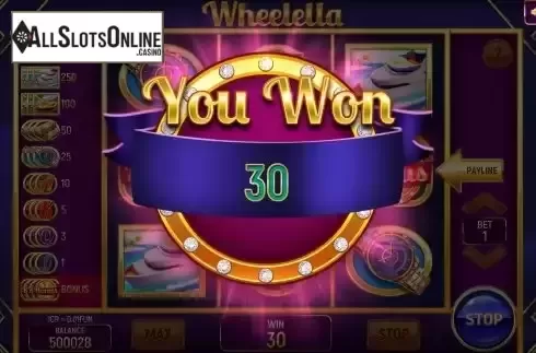 Win Bonus Game screen