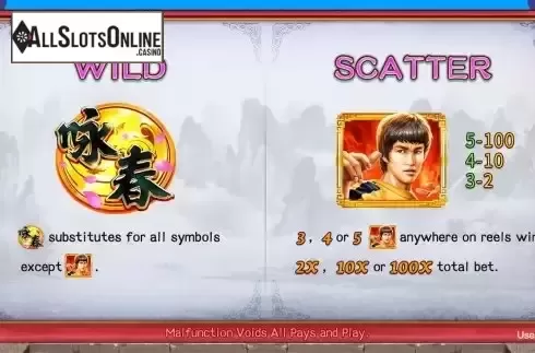 Wild and Scatter Symbols Screen