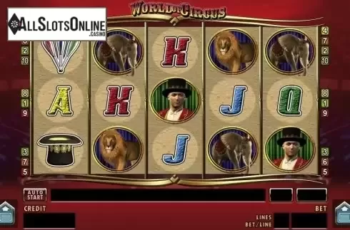 Reel screen. World of Circus from Merkur