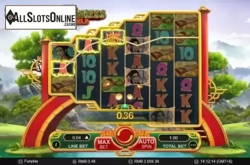 Wild Win screen. Wuxia Princess from GamePlay