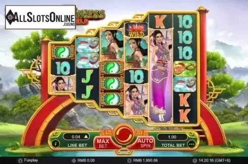 Stacked Symbols screen. Wuxia Princess from GamePlay