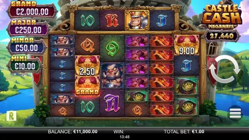 Castle Cash Megaways slot screenshot