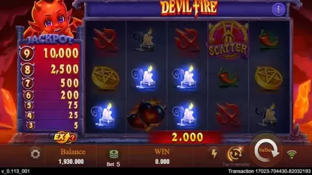Devil Fire slot screenshot 2
