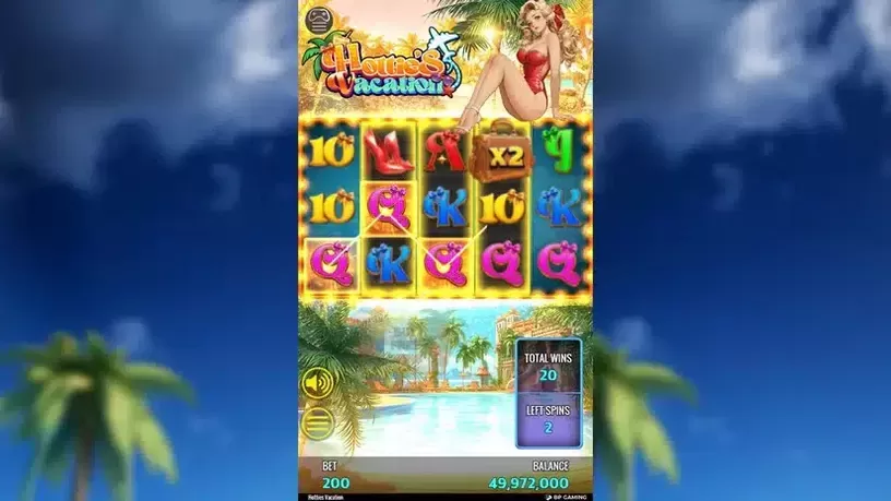Hottie's Vacation slot screenshot 5
