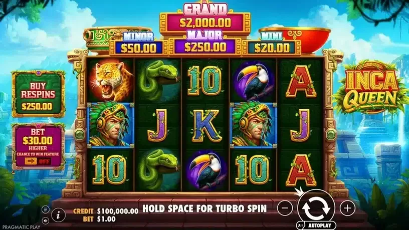 Inca Queen slot screenshot 1