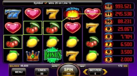 Jackpot Inferno slot screenshot 2