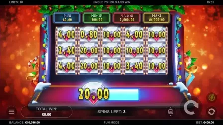 Jingle 7s Hold and Win slot screenshot 4