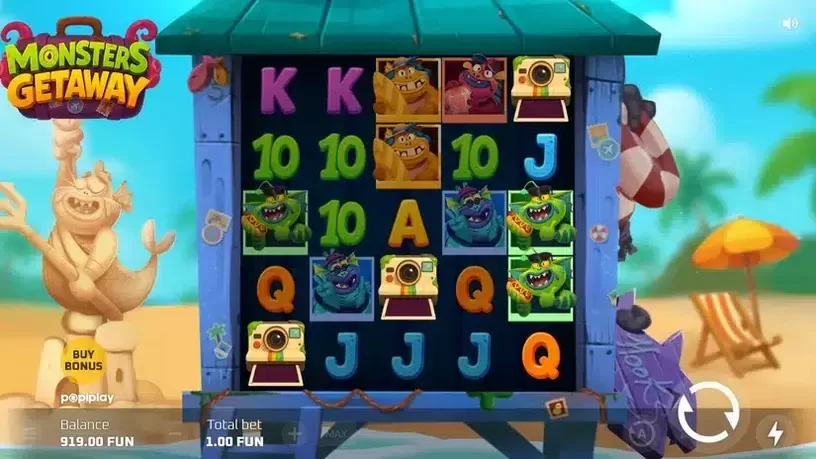 Monsters Getaway slot screenshot 2