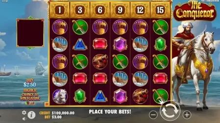 The Conqueror slot screenshot 1