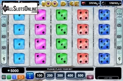 Reel Screen. 100 Dice from EGT