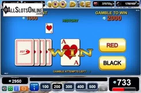 Gamble. 100 Dice from EGT