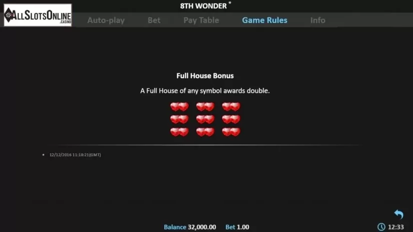Game rules. 8th Wonder from Realistic